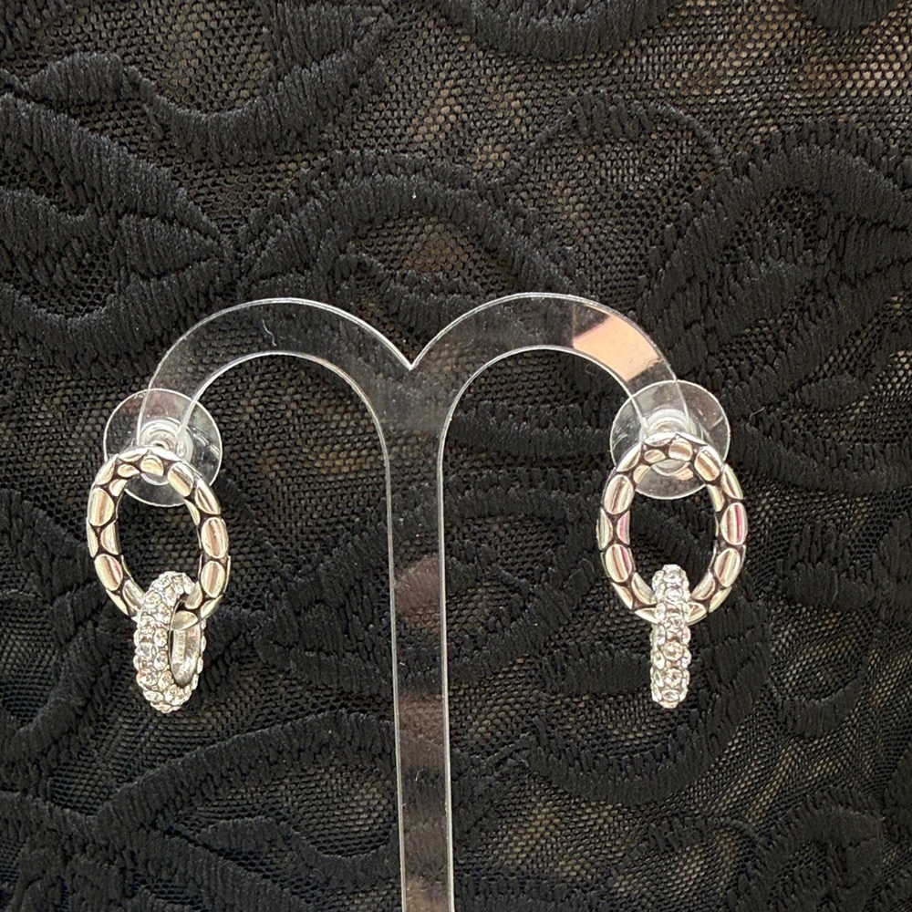 Brighton Pebble Pave post earrings